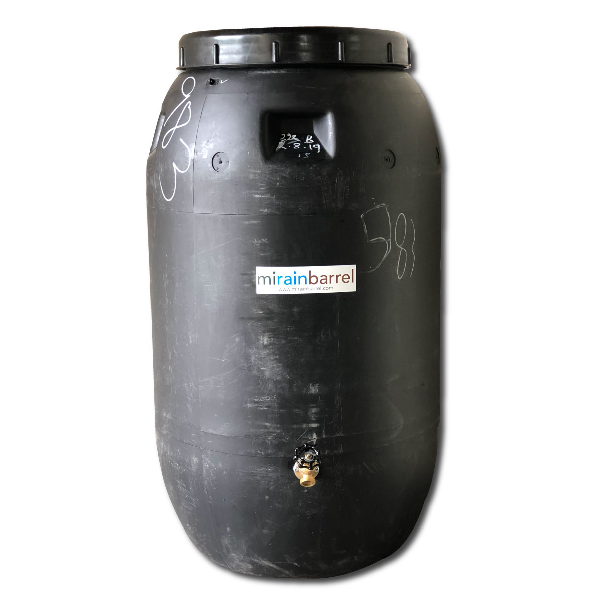 Rain Barrel, DIY Kit, Used Food Grade Barrel, Upcycled, 63 Gallon Size (Premium DIY Rain Barrel Kit)
